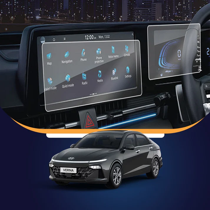 HYUNDAI VERNA 2023 SX(O) Infotainment System (10.25" Inch) & Digital Instrument Cluster System Guard (10.25 Inch Combo)