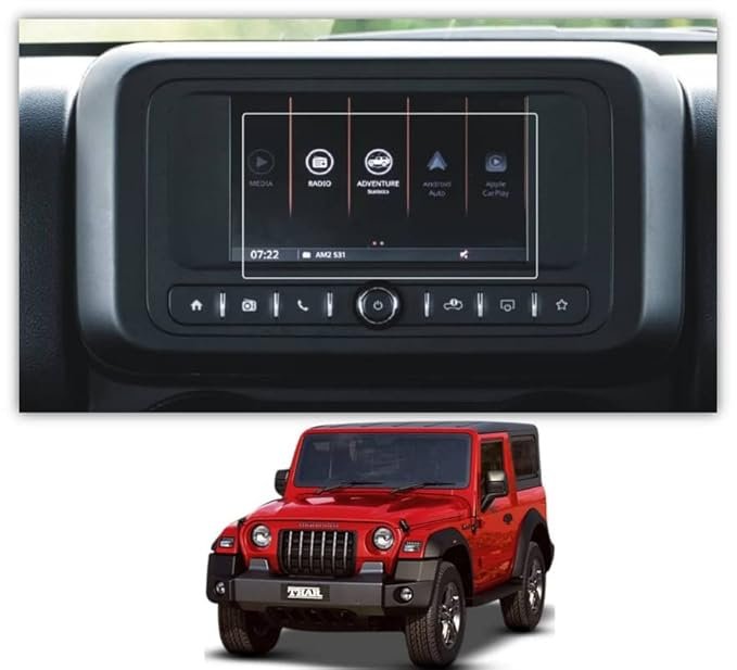 Mahindra Thar 7 Inch [2020-Running] Tempered Glass
