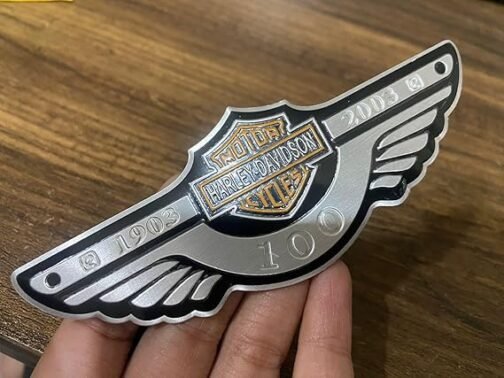 HARLEY DAVIDSON MOTORCYCLE ALUMINUM WING PRISM GUARD (SILVER)( 12X4.5 CM ) - Image 4