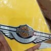 HARLEY DAVIDSON MOTORCYCLE ALUMINUM WING PRISM GUARD (SILVER)( 12X4.5 CM )