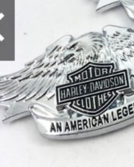 HARLEY DAVIDSON EAGLE METAL SCTIKER (SILVER &BLACK) PRISM GUARD (6.5X 3.5 )