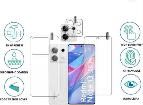 REDMI NOTE 13 5G FRONT AND BACK CAMERA LENS SCREEN PROTECTOR PRISM GUARD - Image 3