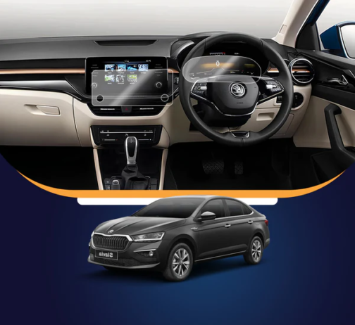 SKODA SLAVIA 8INCH INFOTAINMENT WITH CLUSTER SCREEN PROTECTOR PRISM GUARD