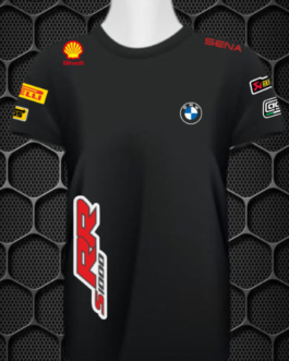 BMW ROUND NECK SKIN FRIENDLY COMFORT FOR RIDING & CASUAL T-SHIRT PRISM GUARD (BLACK)( SIZE IN L , XL ,)