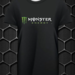 MONSTER ENERGY ROUND NECK SKIN FRIENDLY COMFORT FOR RIDING & CASUAL T-SHIRT PRISM GUARD (BLACK)( SIZE IN L , XL ,)