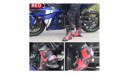 SPEED MOTORCYCLE LEATHER SPORTS RACING SHOES PRISM GUARD - Image 4