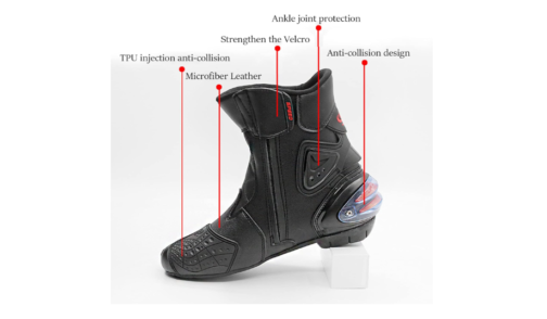 SPEED MOTORCYCLE LEATHER SPORTS RACING SHOES PRISM GUARD - Image 5