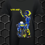 VR 46 ROUND NECK SKIN FRIENDLY COMFORT FOR RIDING & CASUAL T-SHIRT PRISM GUARD (BLACK)( SIZE IN L , XL ,)