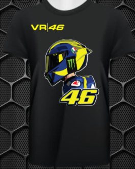 VR 46 ROUND NECK SKIN FRIENDLY COMFORT FOR RIDING & CASUAL T-SHIRT PRISM GUARD (BLACK)( SIZE IN L , XL ,)