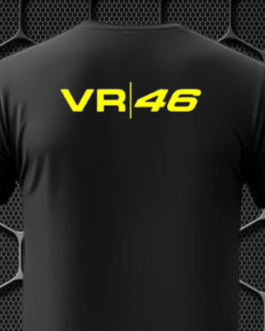 VR 46 ROUND NECK SKIN FRIENDLY COMFORT FOR RIDING & CASUAL T-SHIRT PRISM GUARD (BLACK)( SIZE IN L , XL ,)