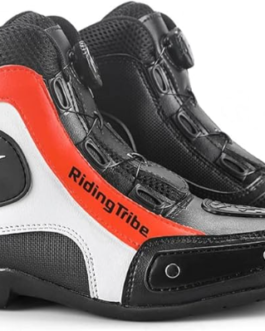 MOTORBIKE MEN RIDING BREATHABLE BOOTS PRISM GUARD (RED ,WHITE,BLACK)