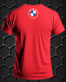 BMW S 1000 RR SHORT SLEEVE V-NECK COTTEN BLEND RED T- SHIRT PRISM GUARD