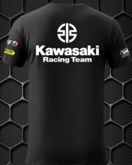 KAWASAKI NINJA WITH MONSTER ENERGY LOGO RIDING MEN’S  SHORT SLEEVE BLACK T-SHIRT PRISM GUARD(L,XL)