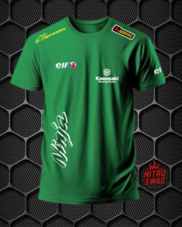 KAWASAKI NINJA ZX10 R LOGO SHORT SLEEVE MEN'S T-SHIRT PRISM GUARD(L,XL)