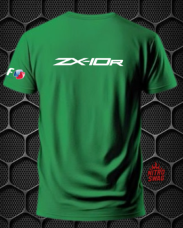 KAWASAKI NINJA ZX10 R LOGO SHORT SLEEVE MEN’S T-SHIRT PRISM GUARD(L,XL)