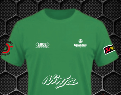 KAWASAKI NINJA RIDING TSHIRT PRISM GUARD (L,XL) - Image 3