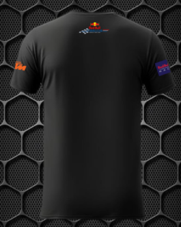 REDBULL RACING COTTEN BLEND SHORT SLEEVE ROUND NECK BLACK T-SHIRT PRISM GUARD(L,XL)