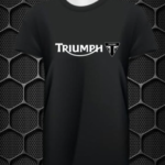 TRIUMPH MEN’S SHORT SLEEVE BLACK RIDING T-SHIRT PRISM GUARD(L,XL)
