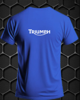 TRIUMPH MEN’S SHORT SLEEVE BLUE  RIDING T-SHIRT PRISM GUARD(L,XL)