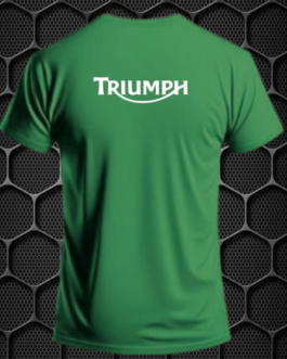 TRIUMPH MEN’S SHORT SLEEVE GREEN RIDING T-SHIRT PRISM GUARD(L,XL)