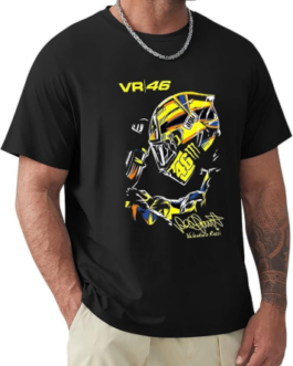 VALENTINO ROSSI VR 46 MEN'S T-SHIRT PRISM GUARD,  SHORT SLEEVE 100% COTTEN ,SHORT SLEEVE , 100% COTTON ,TOP, T-SHIRT , OUTWEAR  SUMMER CLOTHES, SPORTSWEAR, SWEAT ABSORBENT ,QUICK DRYING ,LOOSE, CREW NECK,  CLASSIC, STYLISH,CASUAL,LARGE SIZE