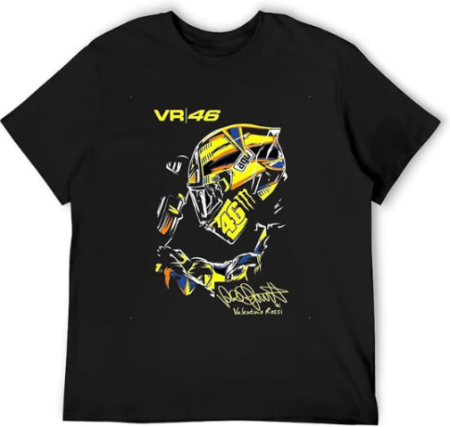 VALENTINO ROSSI VR 46 MEN'S T-SHIRT PRISM GUARD,  SHORT SLEEVE 100% COTTEN ,SHORT SLEEVE , 100% COTTON ,TOP, T-SHIRT , OUTWEAR  SUMMER CLOTHES, SPORTSWEAR, SWEAT ABSORBENT ,QUICK DRYING ,LOOSE, CREW NECK,  CLASSIC, STYLISH,CASUAL,LARGE SIZE - Image 4