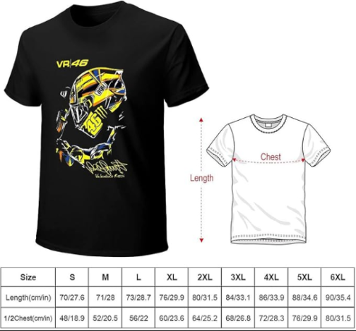 VALENTINO ROSSI VR 46 MEN'S T-SHIRT PRISM GUARD,  SHORT SLEEVE 100% COTTEN ,SHORT SLEEVE , 100% COTTON ,TOP, T-SHIRT , OUTWEAR  SUMMER CLOTHES, SPORTSWEAR, SWEAT ABSORBENT ,QUICK DRYING ,LOOSE, CREW NECK,  CLASSIC, STYLISH,CASUAL,LARGE SIZE - Image 3