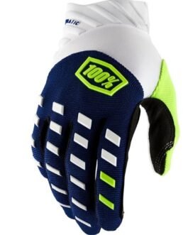 100% AIRMATIC MOTOCROSS RIDING GLOVES PRISM GUARD (L,XL) NAVY/WHITE