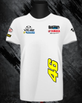 YAMAHA COTTEN BLEND SHORT SLEEVE ROUND NECK WHITE T- SHIRT PRISM GUARD