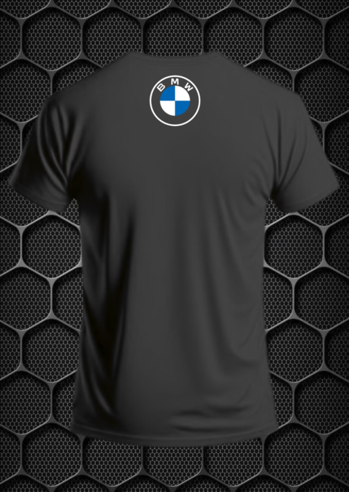 BMW RIDING T-SHIRT L,XL (V-NECK BLACK) PRISM GUARD - Image 3
