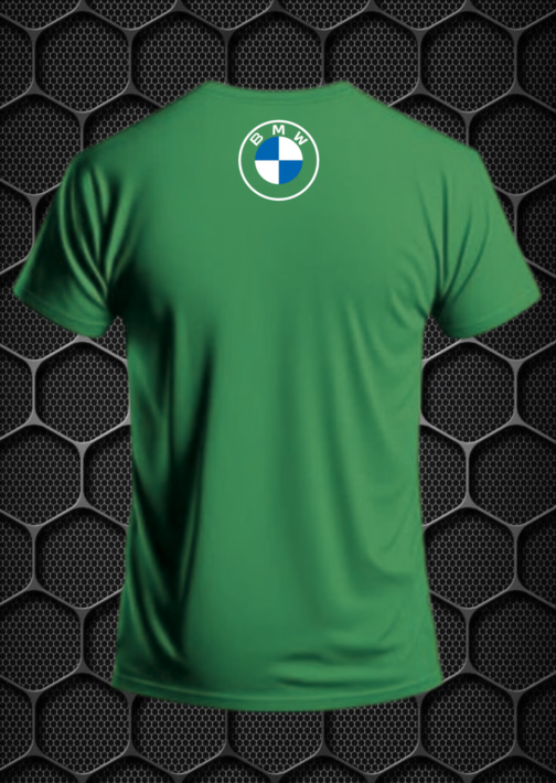 BMW RIDING T-SHIRT L,XL V-NECK (GREEN) PRISM GUARD - Image 3