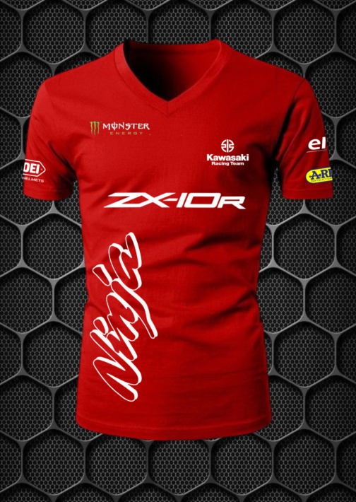 NINJA RED RIDING T-SHIRT L,XL PRISM GUARD