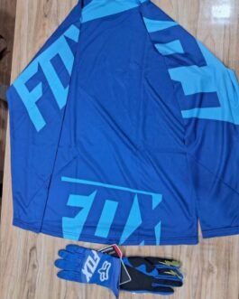 FOX (MEN’S RIDING FULL SLEEVE JERSEY +FOX BOTH HAND GLOVES SET COMBO)PRISM GUARD (SIZE-XL)