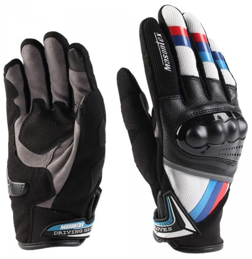 MASONTEX MOTORCYCLE BLUE RED GLOVES PRISM GUARD