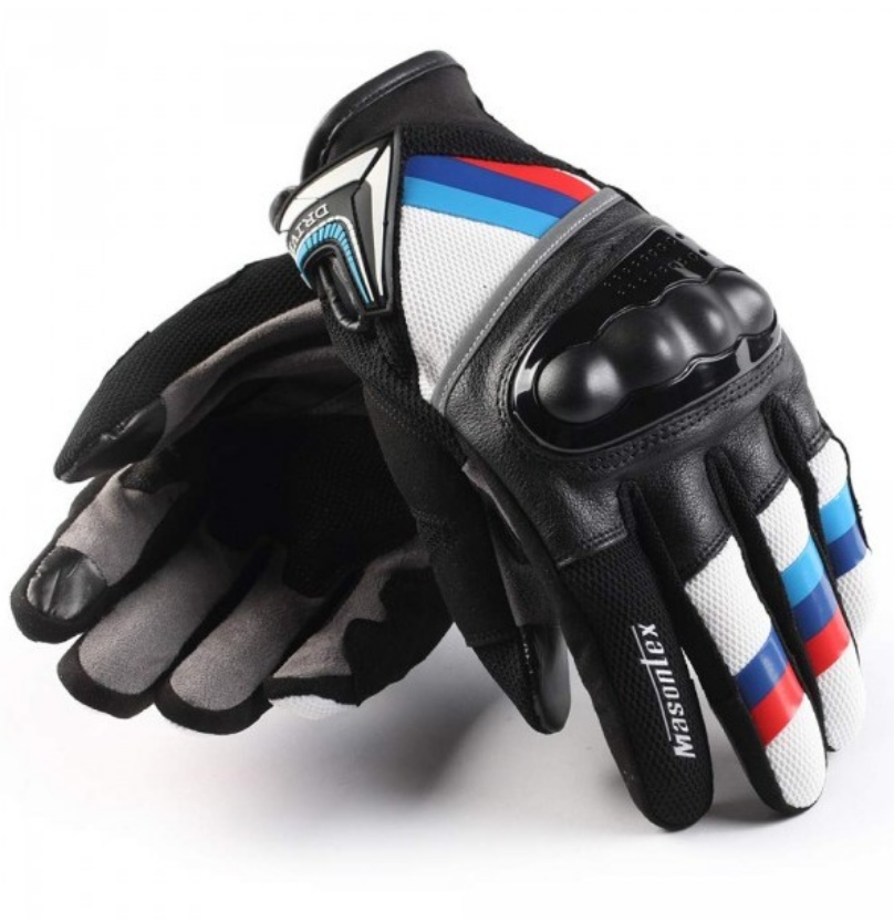 MASONTEX MOTORCYCLE BLUE RED GLOVES PRISM GUARD - Image 2