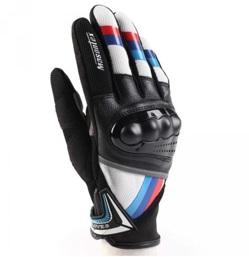 MASONTEX MOTORCYCLE BLUE RED GLOVES PRISM GUARD - Image 4