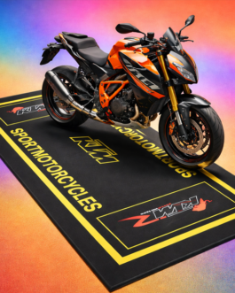 ANTI-SLIP BIKE FLOOR MAT FOR GARAGE & SHOWROOM | BLACK & YELLOW PRISM GUARD