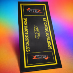 ANTI-SLIP BIKE FLOOR MAT FOR GARAGE & SHOWROOM | BLACK & YELLOW PRISM GUARD