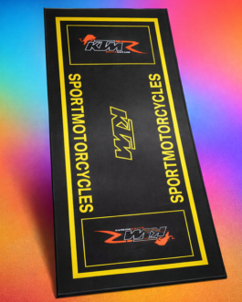 ANTI-SLIP BIKE FLOOR MAT FOR GARAGE & SHOWROOM | BLACK & YELLOW PRISM GUARD